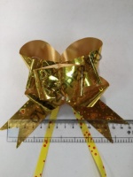Бантик №6 32*520мм голограф.(золото) | ОВС Швейная фурнитура