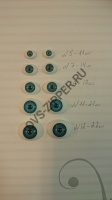 Глазки клеевые №12-22мм бирюзовые