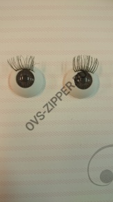 Глазки ТR-22 (коричневые с ресницами) | ОВС Швейная фурнитура