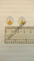 Глаза клеевые овал.б/рес.с цветным зрачком 12х15(желтые)
