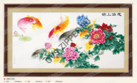 Вышивка 80939 `Рыбы с цветами`
