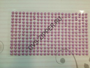 Полубусины на листах 9х15 (светло-сиреневые) | ОВС Швейная фурнитура