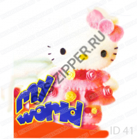 Мягкая игрушка 41 Подвеска `Kitty с розовым бантиком`