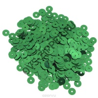 Пайетки-пришивные плоские 6 мм(зеленые)