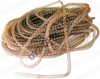 Шнур-сетка органза 8мм (коричневая с серебром)