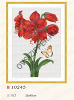 Вышивка 10245 `Цветы с бабочкой`