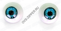 Глазки TR-20 (бирюзовые без ресниц) | ОВС Швейная фурнитура