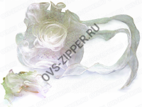 Зажим-прихват `роза-органза` (белый) | ОВС Швейная фурнитура