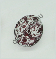 Бусина BB0145-65 Бордовый гранит