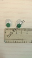 Глаза клеевые овал.б/рес.с цветным зрачком 12х15(зеленые) | ОВС Швейная фурнитура