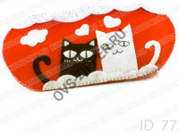 Мягкая игрушка id77 Чехол для PSP `Кошки на красном`